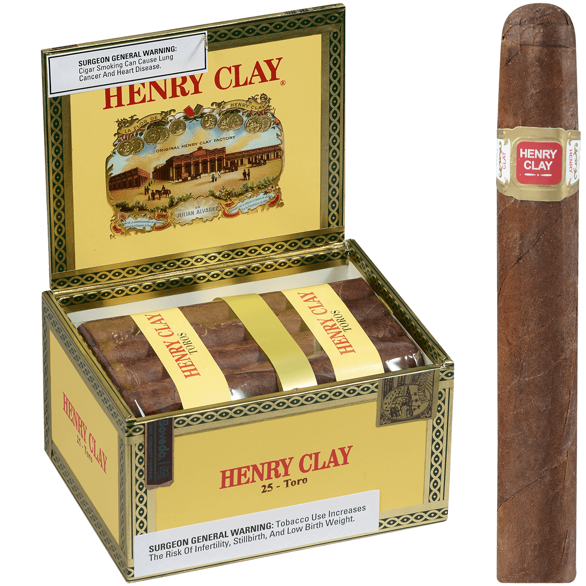 Henry Clay Toro 25 Ct. Box 6.00X50