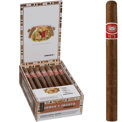 Romeo Y Julieta 1875 Exhibicion #1 Ems 20 Ct. Box 8.50X52
