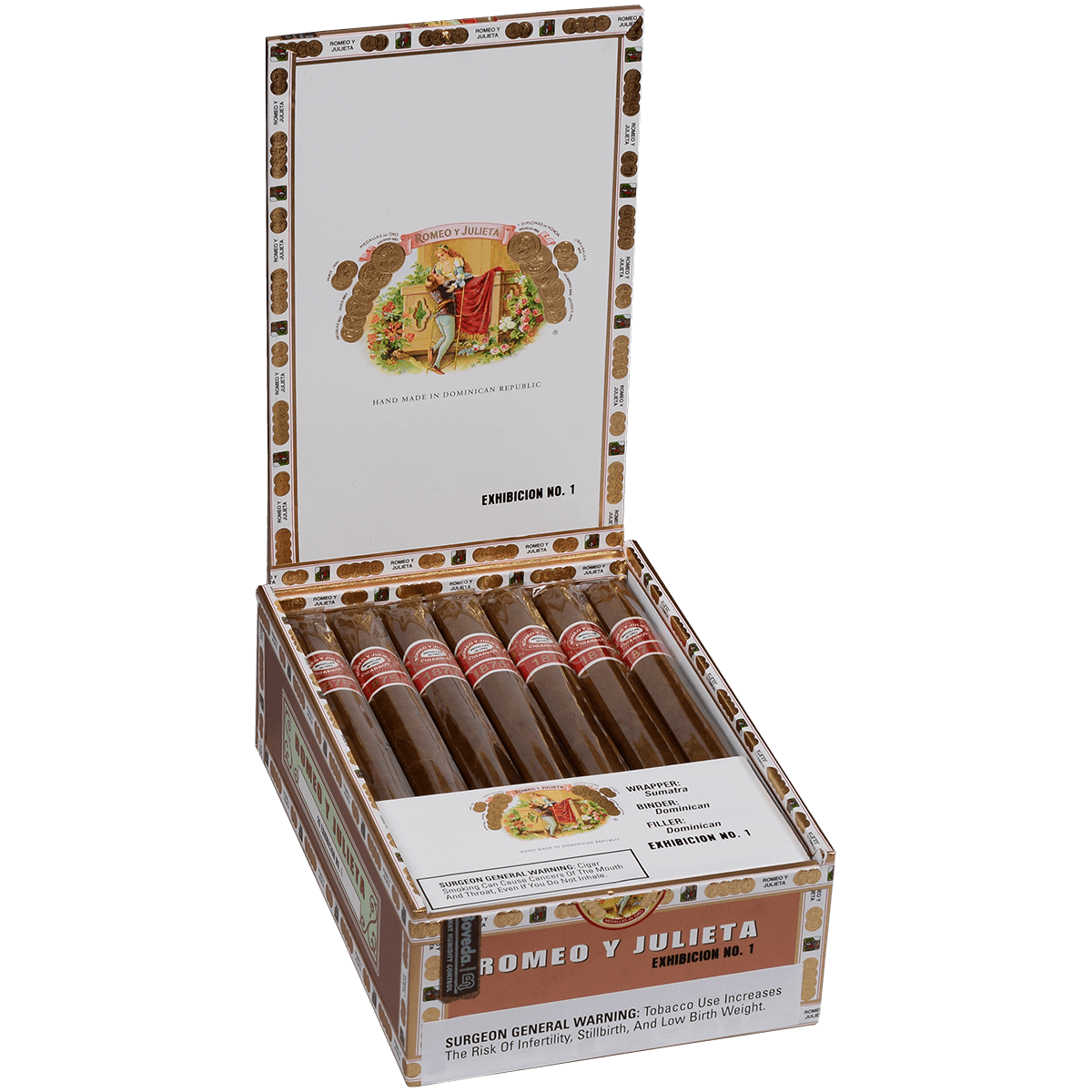 Romeo Y Julieta 1875 Exhibicion #1 Ems 20 Ct. Box 8.50X52