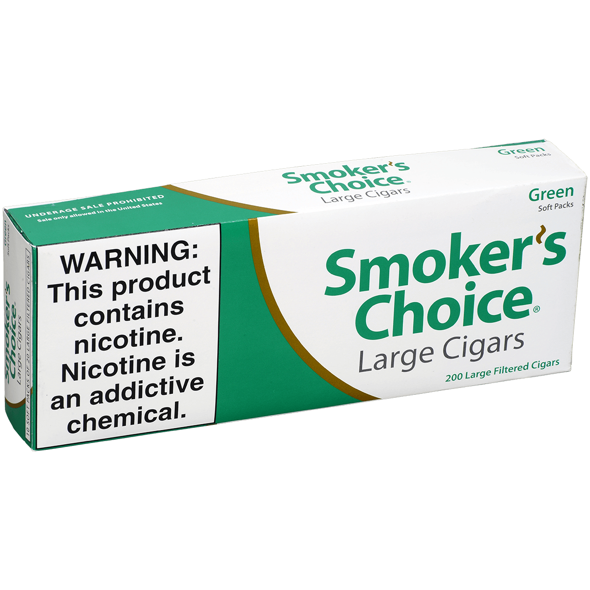 Smokers Choice Filtered Cigars Green 100S Soft 10/20