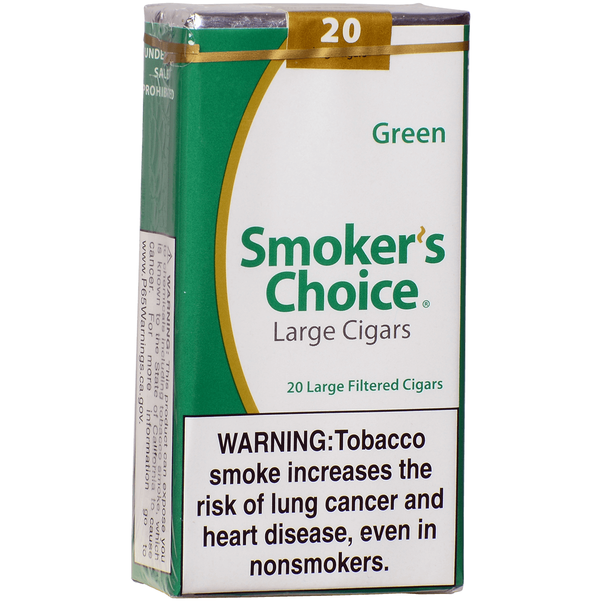 Smokers Choice Filtered Cigars Green 100S Soft 10/20