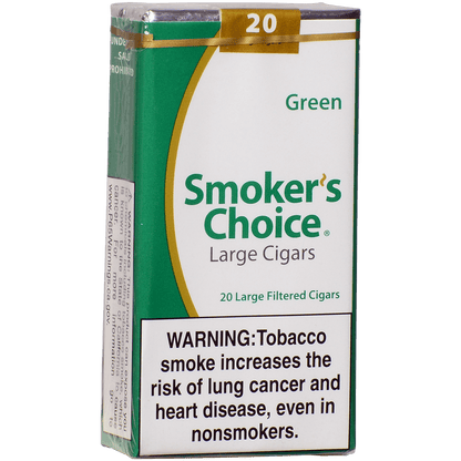 Smokers Choice Filtered Cigars Green 100S Soft 10/20