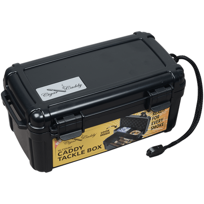 Cigar Caddy 10 Ct Travel Case Tackle Box With An Accessory Tray