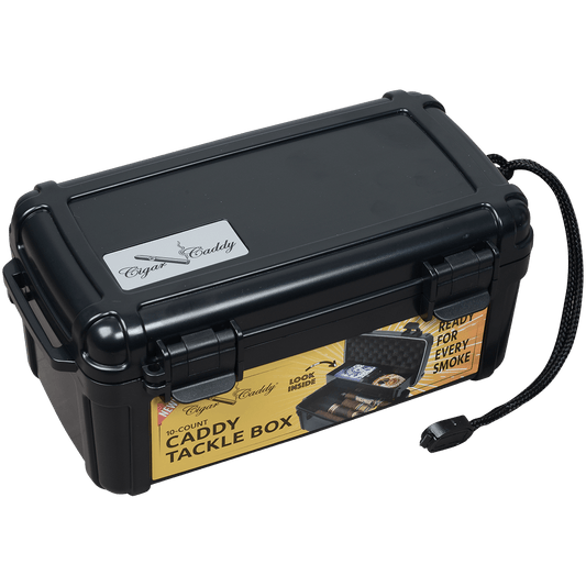 Cigar Caddy 10 Ct Travel Case Tackle Box With An Accessory Tray