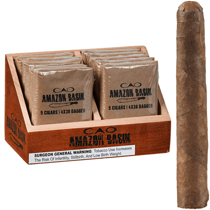 LIMITED EDITION CAO AMAZON BASIN DAGGERS DISPLAY 10/5 PACKS 4.00X38