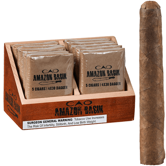 LIMITED EDITION CAO AMAZON BASIN DAGGERS DISPLAY 10/5 PACKS 4.00X38