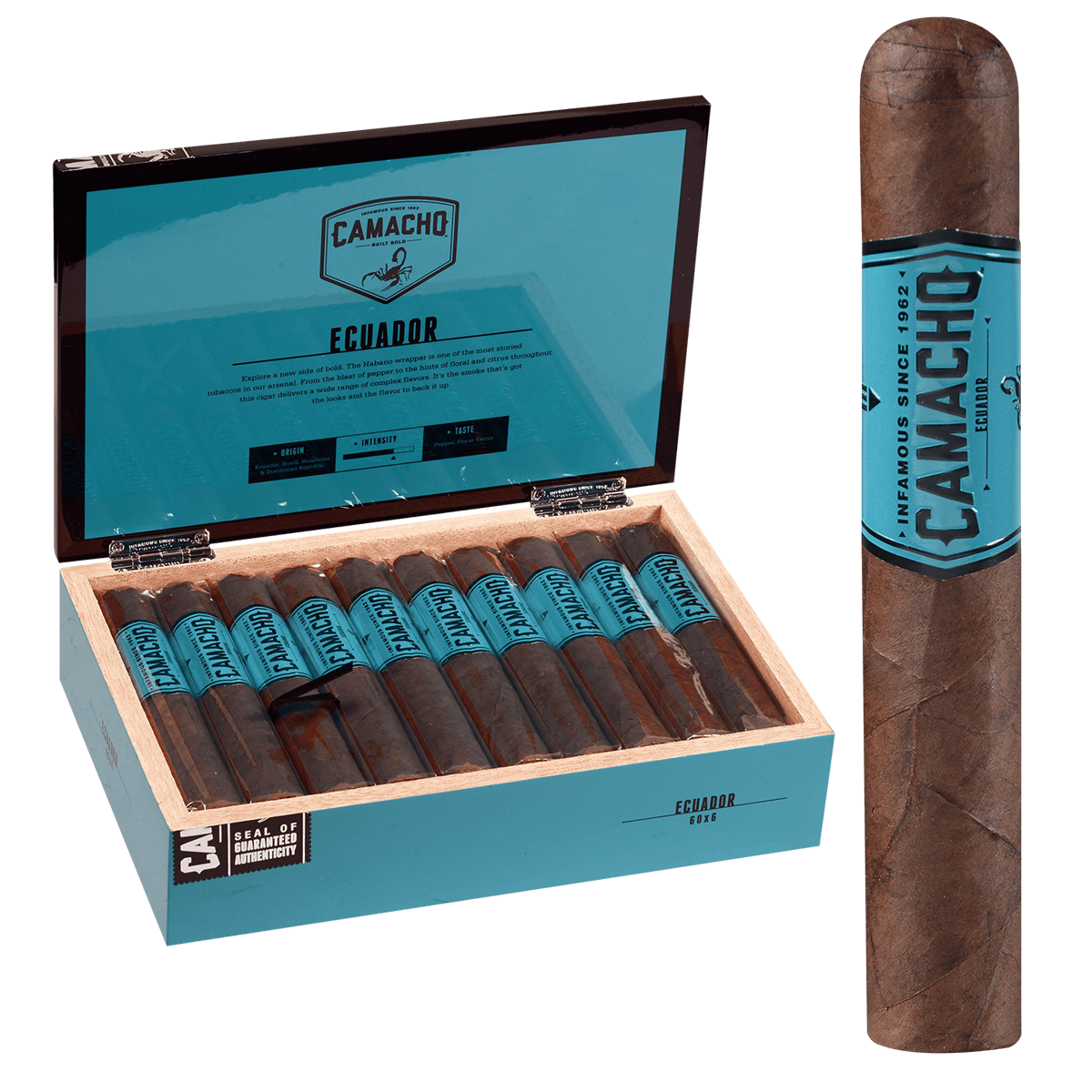 Camacho Ecuador Gordo 20 Ct. Box 6.00X60