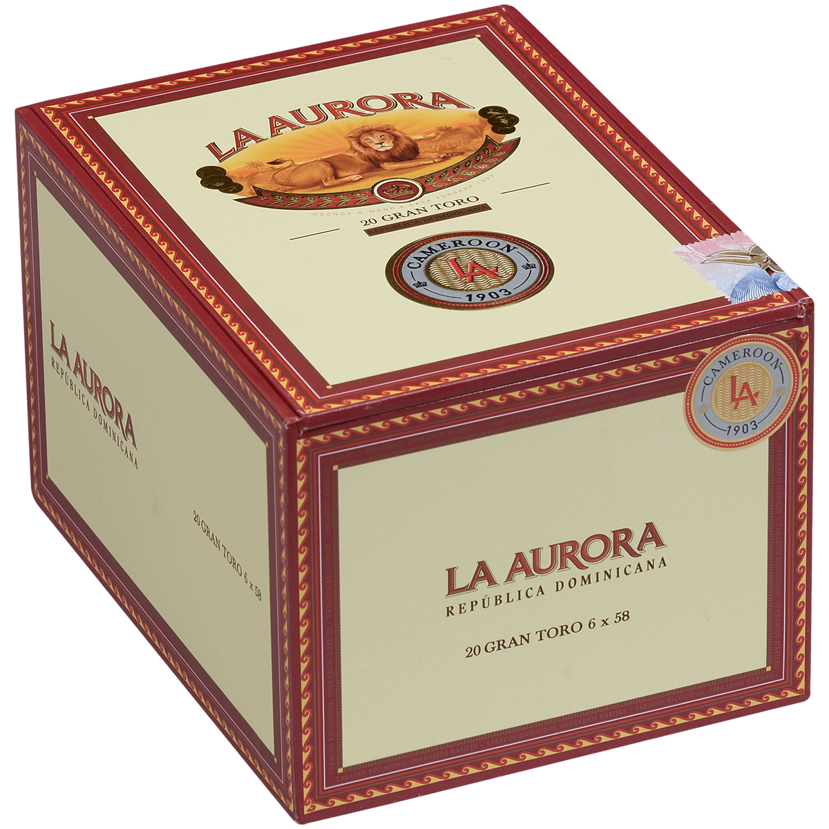 La Aurora 1903 Cameroon Gran Toro 6X58 20 Ct Box