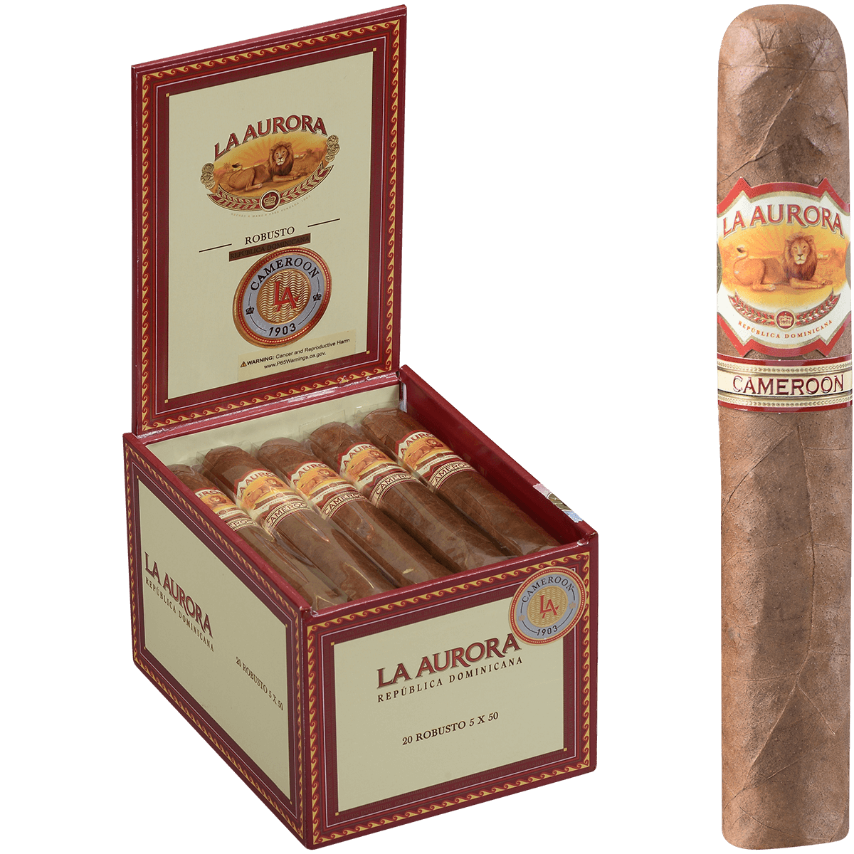 La Aurora 1903 Cameroon Robusto 5X50 20 Ct Box