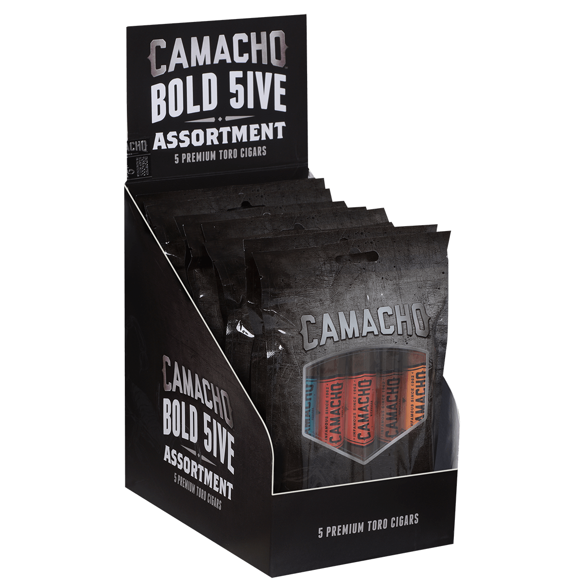Camacho Toro 5 Stick Fresh Pack Sampler Display 10Ct