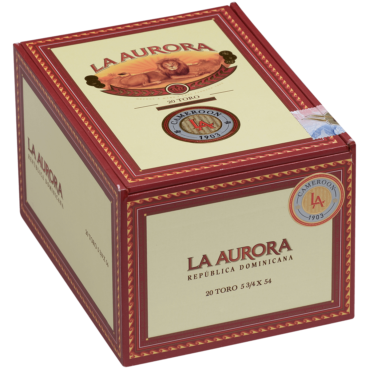 La Aurora 1903 Cameroon Toro 5.75X54 20 Ct Box
