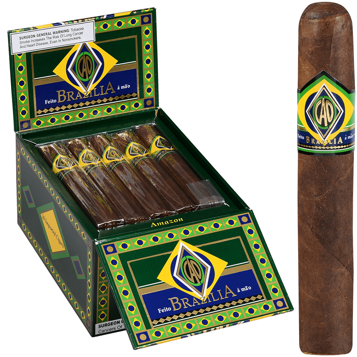 Cao Brazilia Amazon 20 Ct. Box 6.00X60