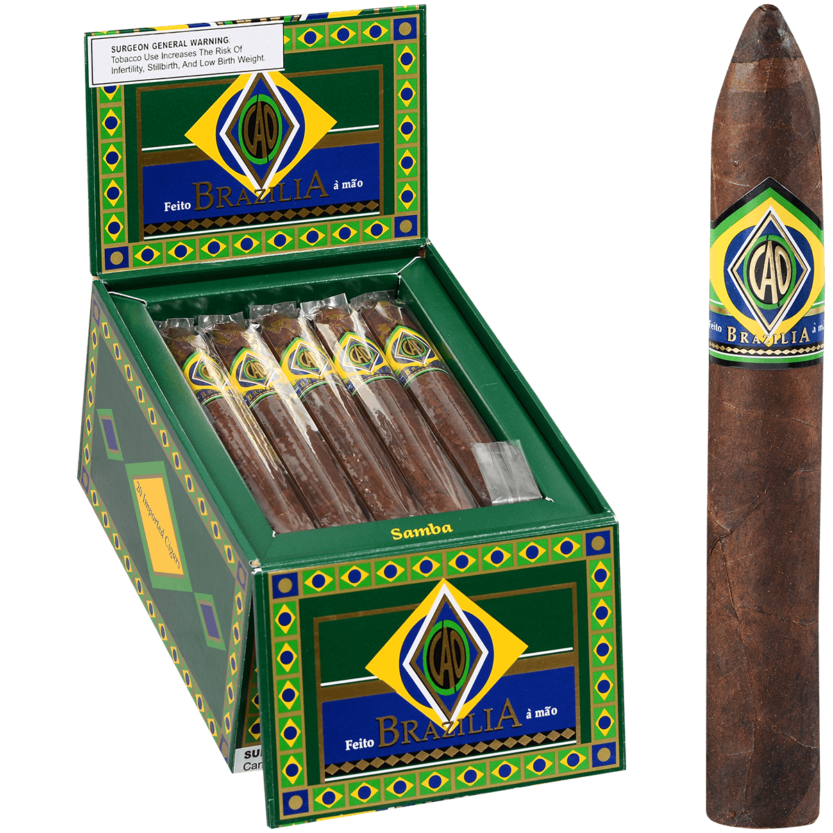 Cao Brazilia Samba 20 Ct. Box 6.25X54