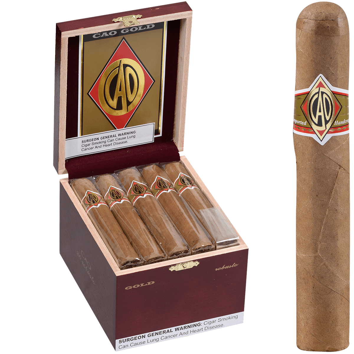 Cao Gold Label Robusto 20 Ct. Box 5.00X50