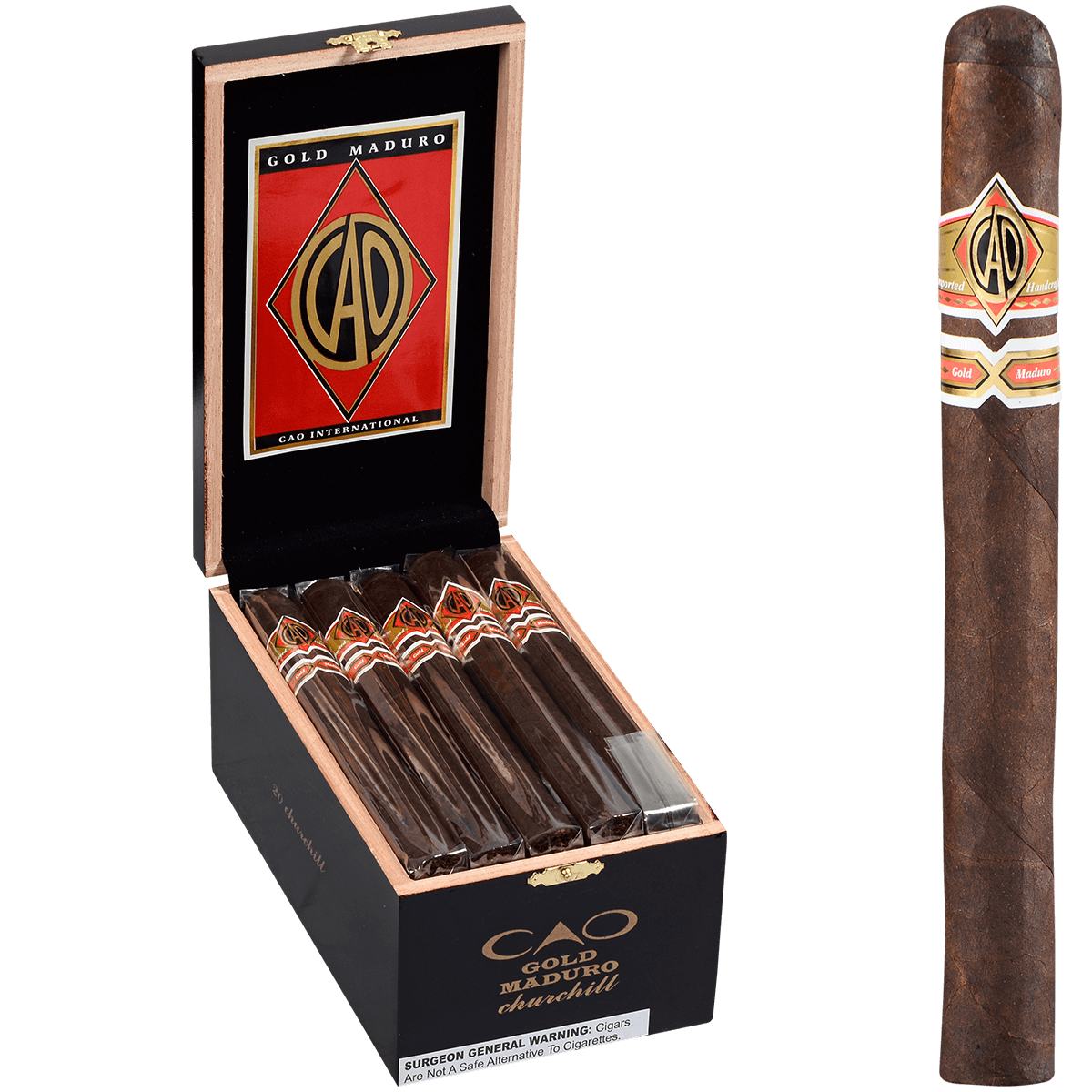 Cao Gold Label Maduro Churchill 20 Ct. Box 7.00X48