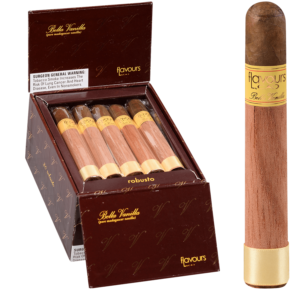 Cao Bella Vanilla Robusto 20 Ct. Box 5.00X48