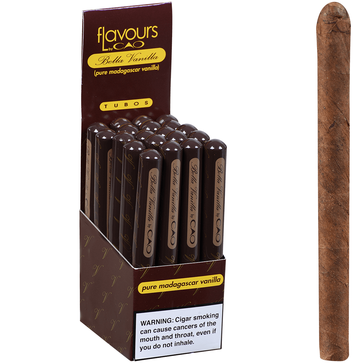 Cao Bella Vanilla Tubo 20 Ct. Box 4.75X30