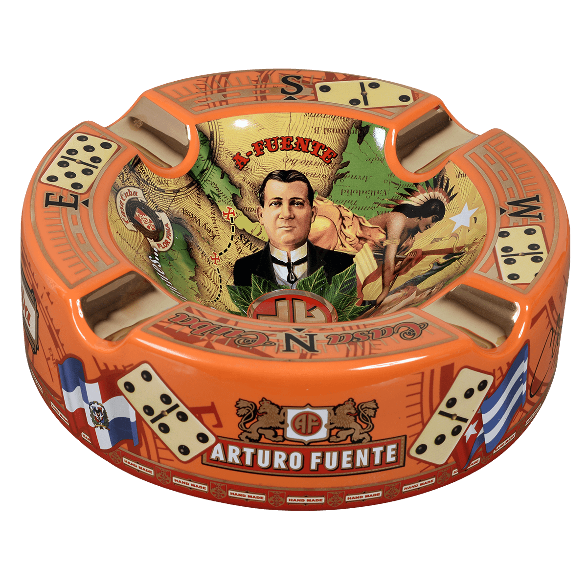 Arturo Fuente Ashtray Ceramic Casa Cuba Orange