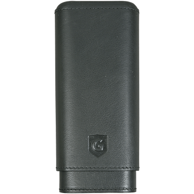 PK GUARDSMAN LEATHER CEDAR LINED CHURCHILL CIGAR CASE BLACK