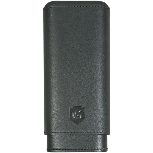 PK GUARDSMAN LEATHER CEDAR LINED CHURCHILL CIGAR CASE BLACK