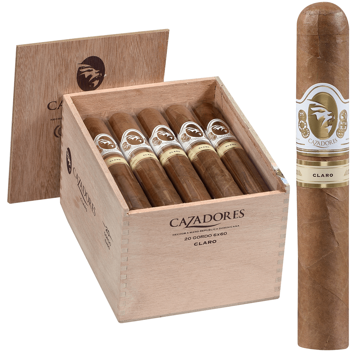 La Aurora Cazadores Claro Gordo 20Ct Box 6X60