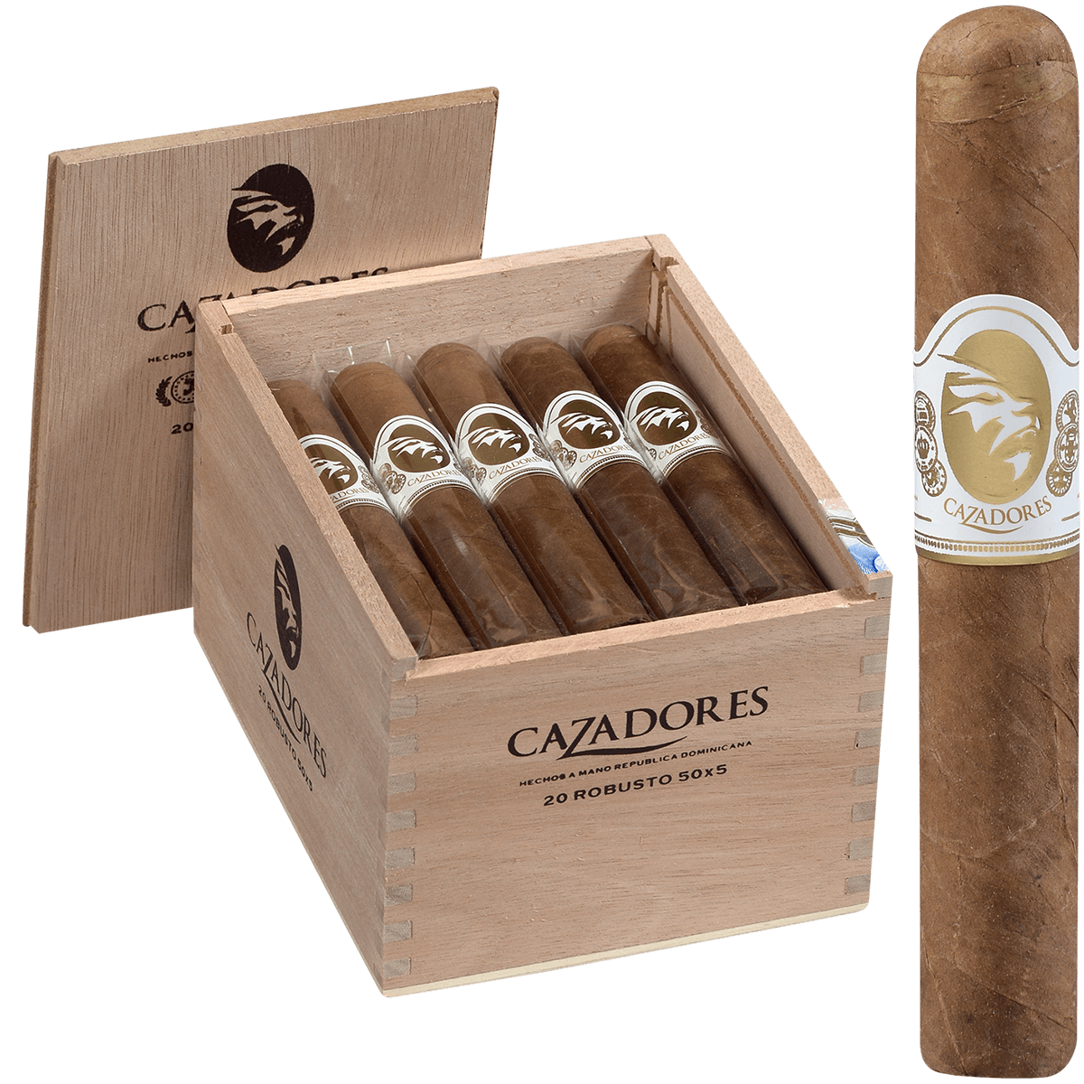 La Aurora Cazadores Claro Robusto 20Ct Box 5X50