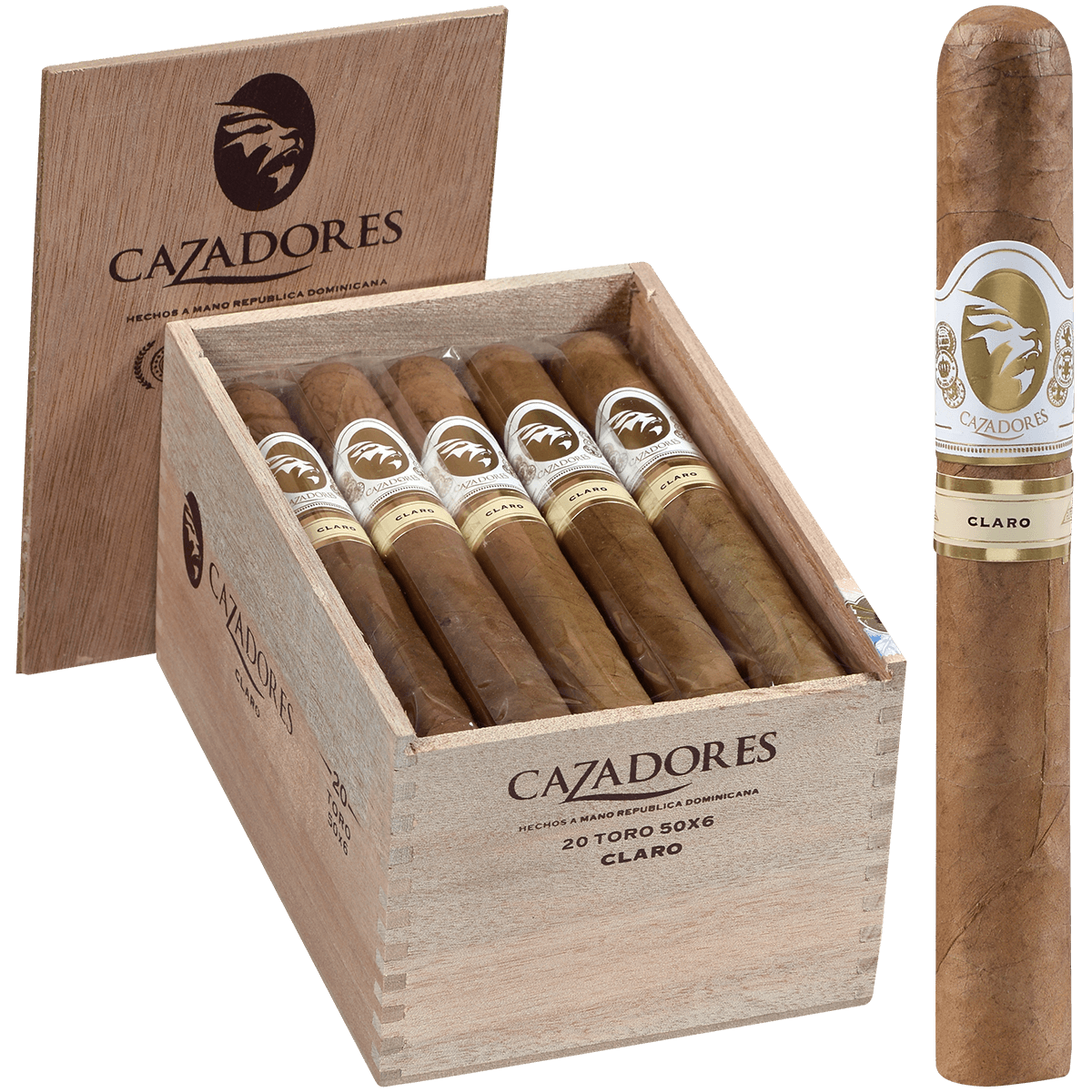La Aurora Cazadores Claro Toro 20Ct Box 6X50