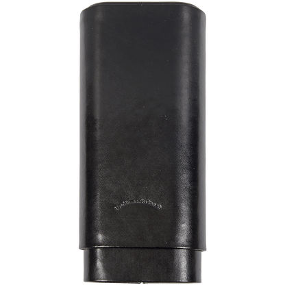 Cigar Case Craftsmans Bench Leather 3 Finger Black