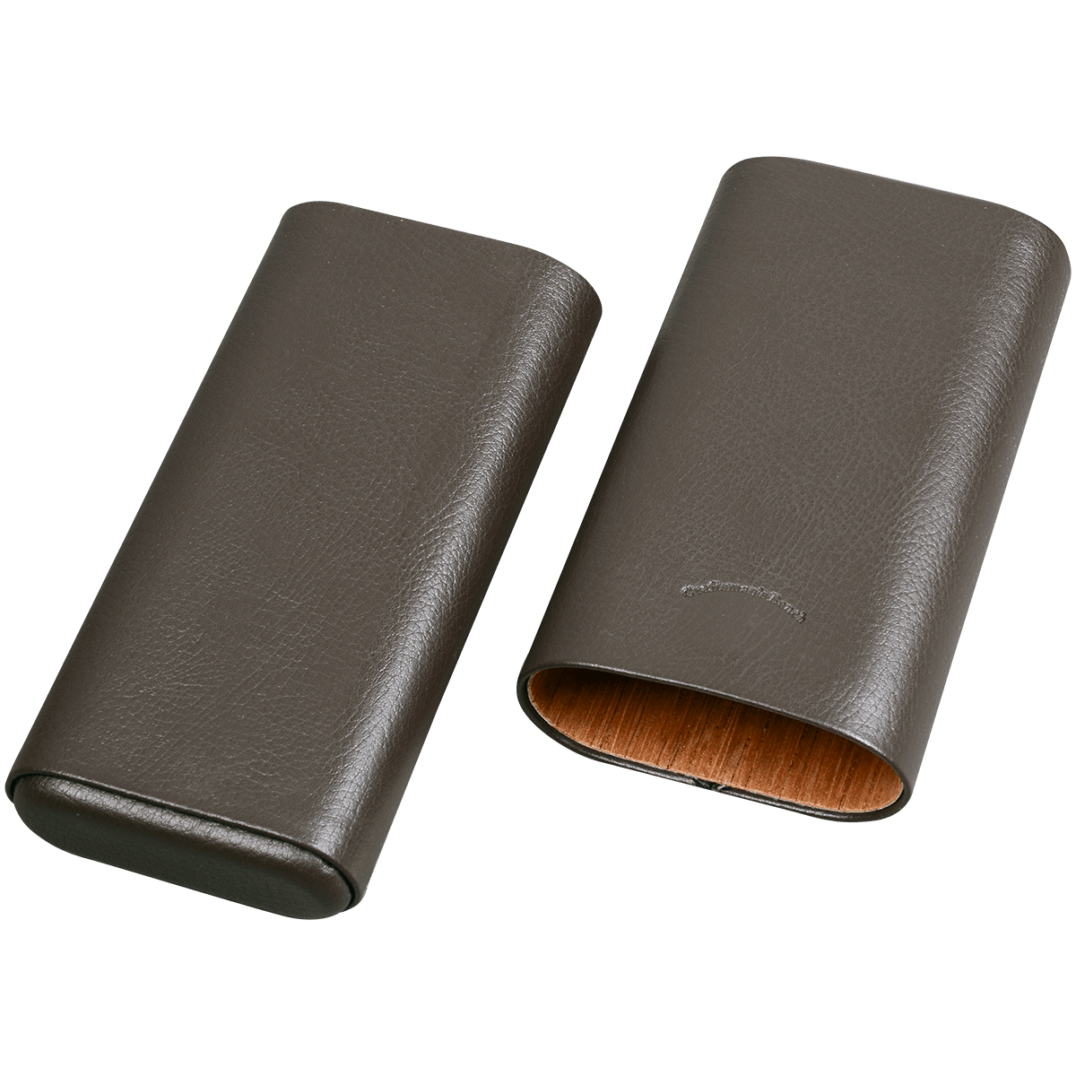 Cigar Case CraftsmanS Bench Leather 3 Finger Chocolate Churchill 8.50X60