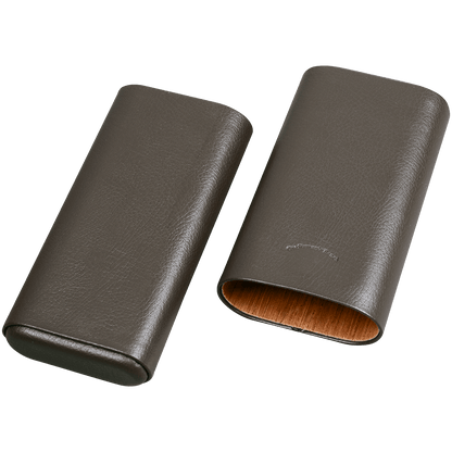 Cigar Case CraftsmanS Bench Leather 3 Finger Chocolate Churchill 8.50X60