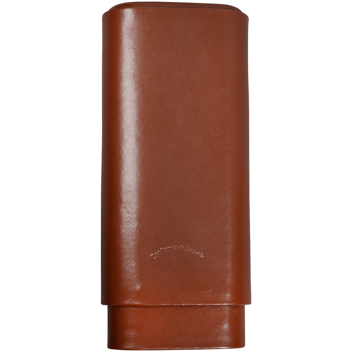 Cigar Case Craftsmans Bench Leather 3 Finger Tan Churchill 8.50X54