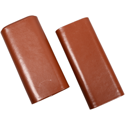 Cigar Case Craftsmans Bench Leather 3 Finger Tan Churchill 8.50X54