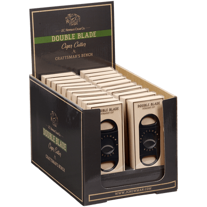 Cigar Cutter CraftsmanS Bench Double Blade 64 Gauge Black 20 Ct. Display