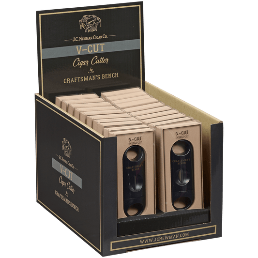 Cigar Cutter CraftsmanS Bench V-Cutter 60 Gauge Black 20 Ct. Display