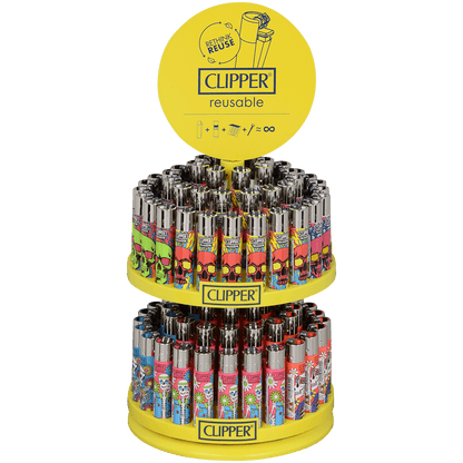 Clipper Cp11 2-Tier Carousel Display Hippy Skeleton Skulls 96Ct