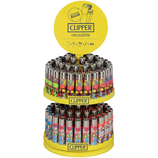 Clipper Cp11 2-Tier Carousel Display Hippy Skeleton Skulls 96Ct