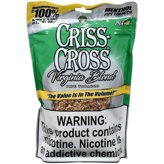 Criss Cross Virginia Blend Pipe Tobacco Menthol 3 Oz. Bag