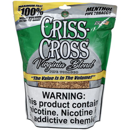 Criss Cross Virginia Blend Pipe Tobacco Menthol 8 Oz. Bag