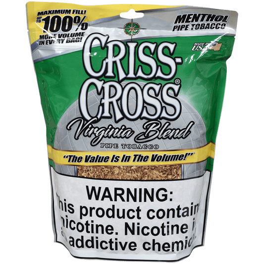 Criss Cross Virginia Blend Pipe Tobacco Menthol 8 Oz. Bag