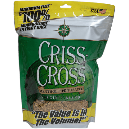 Criss Cross Virginia Blend Pipe Tobacco Menthol 8 Oz. Bag