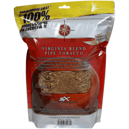 Criss Cross Virginia Blend Pipe Tobacco Original 8 Oz. Bag