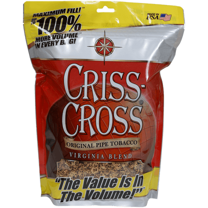 Criss Cross Virginia Blend Pipe Tobacco Original 8 Oz. Bag