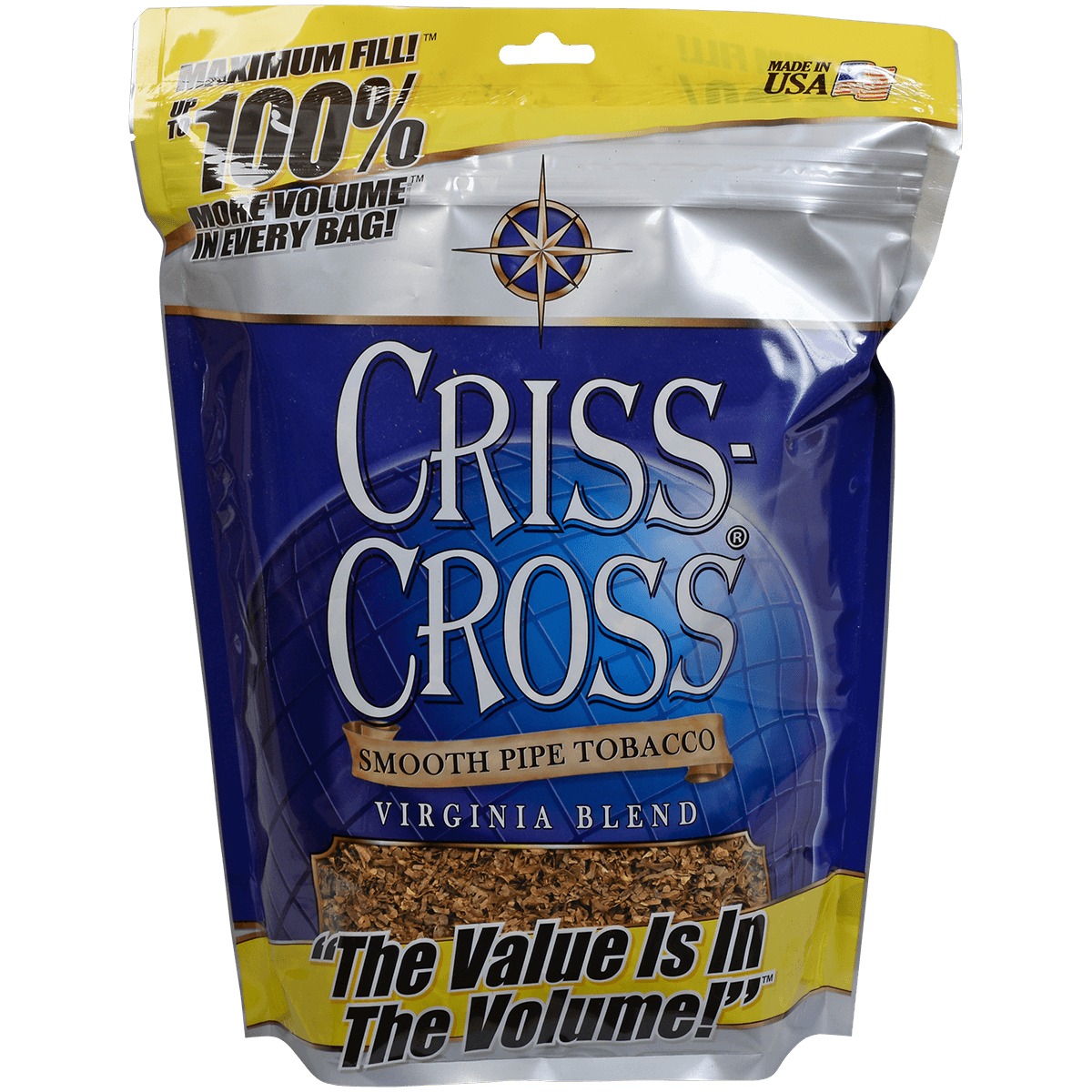 Criss Cross Virginia Blend Pipe Tobacco Smooth 8 Oz. Bag