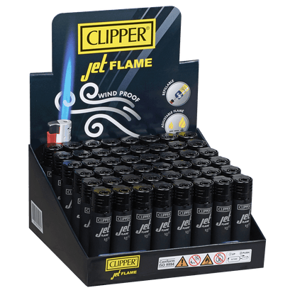 Clipper Ckj11 Black Soft Touch Jet Flame 48Ct Tray