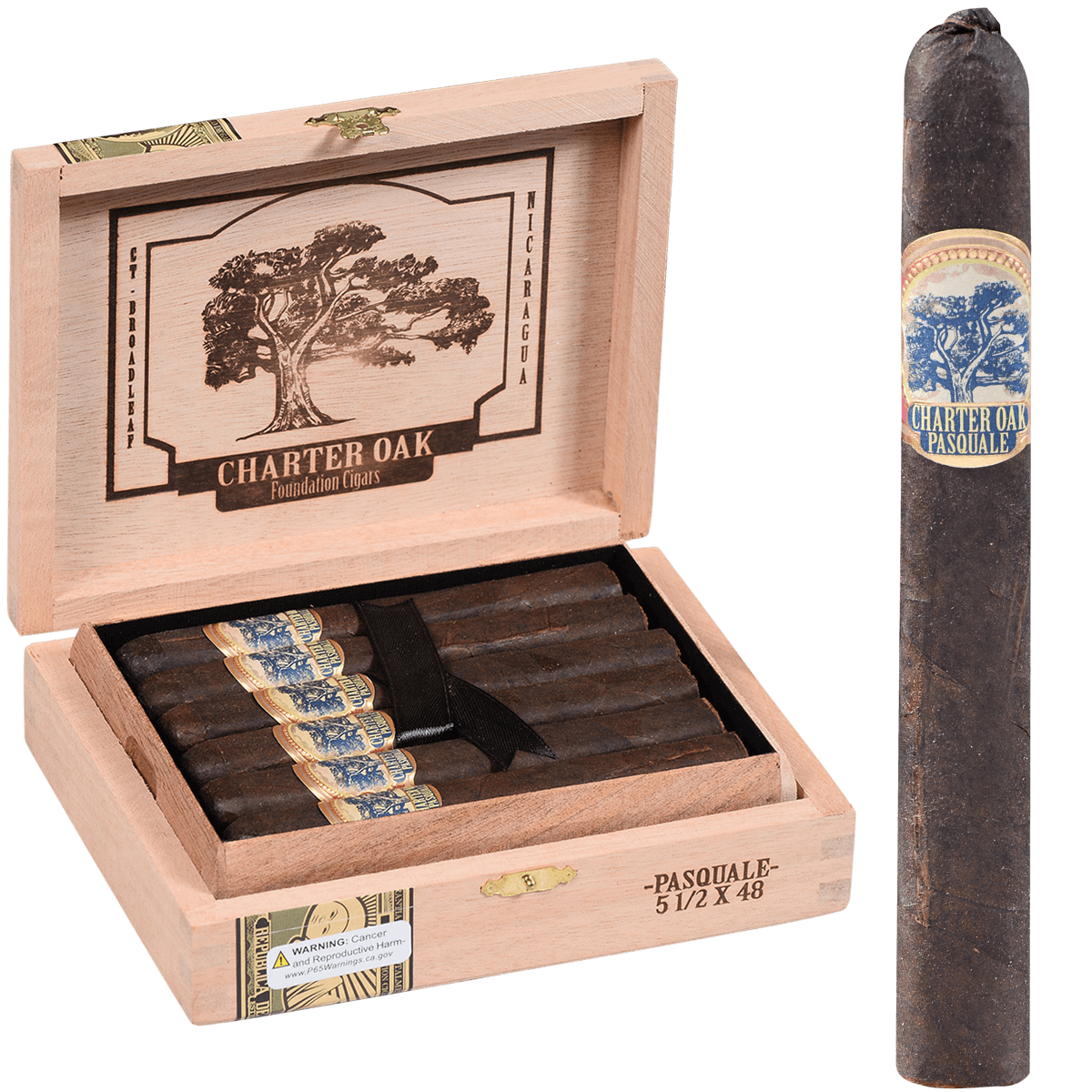 Foundation Charter Oak Especiales Pasquale Maduro 12 Ct. Box 5.50X48