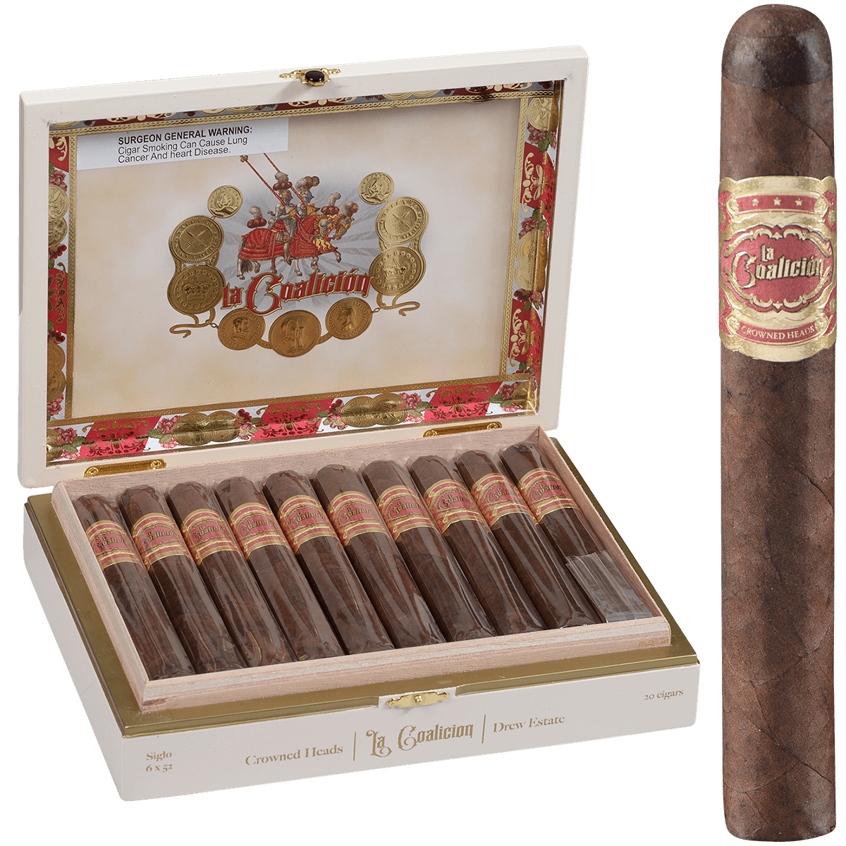 Crowned Heads La Coalicion Siglo 6.00X52 20 Ct Box