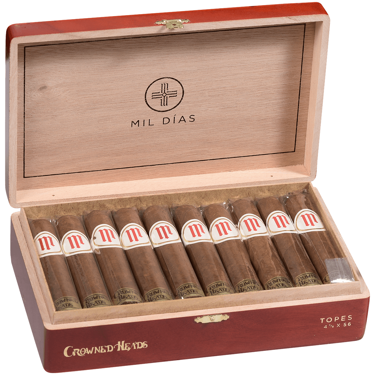 Crowned Heads Mil Dias Topes (Pig Tail) 20 Ct. Box 4.875X57