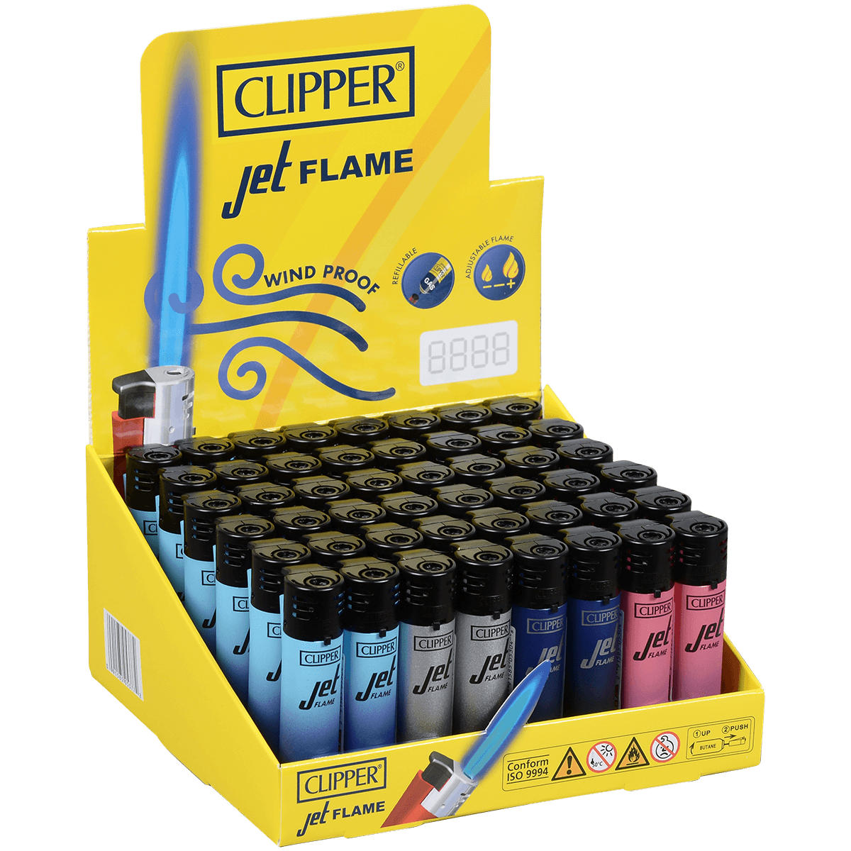 Clipper Ckj11 Metallic Gradient Jet Flame 48Ct Tray
