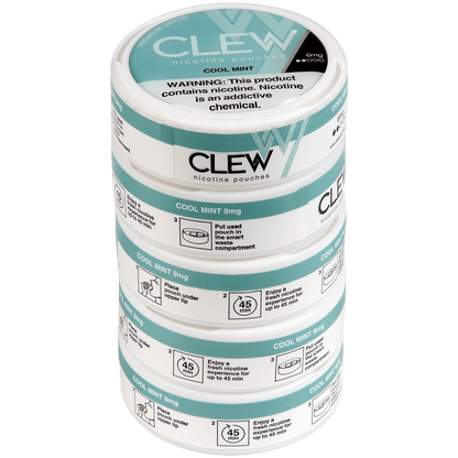 Clew Nicotine Pouches Cool Mint 6 Mg 1/5 Tins