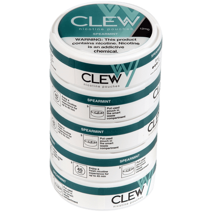 Clew Nicotine Pouches Spearmint 12 Mg 1/5 Tins